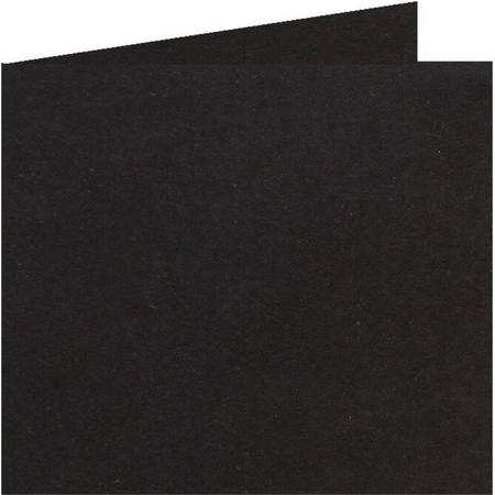 Papicolor Dubbele Kaart | 152 X 152 mm | Raven Zwart | 200 Grams | 6 stuks (311901)